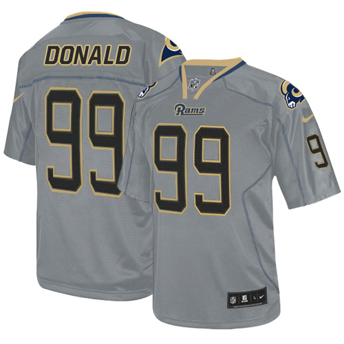 Men's Limited Aaron Donald Nike Jersey Lights Out Grey - #99 NFL Los Angeles Rams